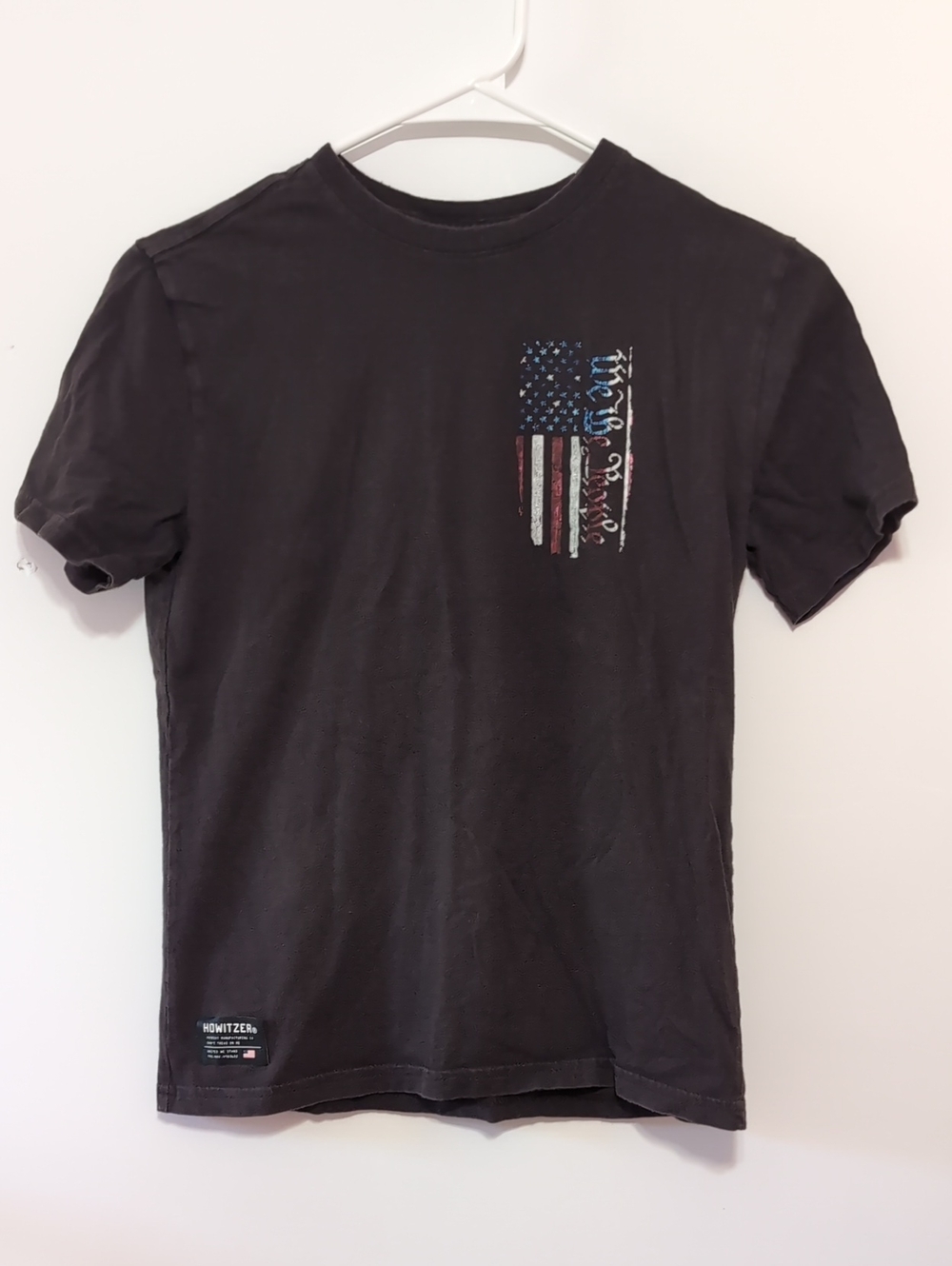 Howitzer Patriot Mfg. Black Flag Tee Shirt Size Youth Medium